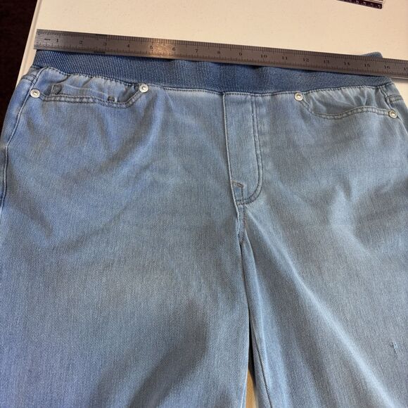 DG2 by Diane Gilman Pull-On Stretch Jeans Women's Slim Straight Elastic Waist PM - Picture 15 of 16